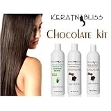Brazilian Keratin Treatment By Keratin Bliss 8 Oz Chocolate Do-it Yourself Kit