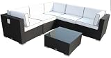 Outdoor Rattan Furniture, 6 Piece Florida Corner Sofa inc FREE Luxury Outdoor Covers!