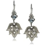 Sorrelli Pewter Crystal Leaf Dangle Silver-Tone Ear