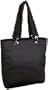 Toss Designs Ruffle Satin Jacqueline Tote,Black,one size