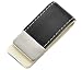 Black Leather Money Clip - Personalized Gift for Dad and Men