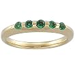 14K Yellow Gold Emerald Ring/Anniversary Band