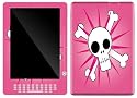 Pink Skull Design Protective Gel Skin for Amazon Kindle DX