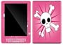 Pink Skull Design Decal Protective Skin Sticker for Amazon Kindle DX