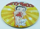 THE UNIQUE 3-IN-1 PIN BADGE, Betty Boop, Max Fleischer, Grim Natwick, 1930s (#5), EXTRA LARGE XXL SIZE 3.75, 95 mm. Diameter Round, Stand & Pinback