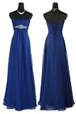 Qpid Showgirl Blue Strapless Maxi Style Evening Dress Prom Bridesmaid Dress 1257BL (UK 20)