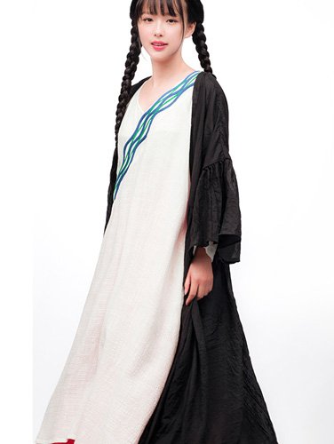 アジアン エスニック系 SOLO スプリング コート ブラウス アウター 上着 中国 民族衣装 ブラック