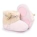Elevin(TM)Baby Girl Boy Soft Sole Crib Shoes Anti-slip Prewalker Shoes Snow Boots (0~6M, Pink)