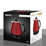 (Elgento) Retro Cordless Jug Kettle 1.7ltr (Red)