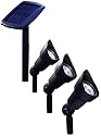 Moonrays 92460 Solar Spotlight with Remote Panel/Switch LED is 12X-Brighter, 3 Pack