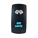 STVMotorsports® Laser Backlit Blue Rocker Switch Side Lights 20A 12V On/Off LED Light