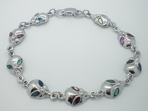 Genuine Paua Shell Alien Bracelet - Multi-Colored
