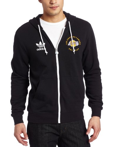 NBA Men's Los Angeles Lakers Originals Court Series Action Full Zip Hood (Black, X-Large)