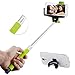 Tontec® Bluetooth Monopod for iPhone with Remote Shutter Button Extendable Self Portraits Selfie Stick Pole for iPhone 6, 6 Plus 5 5S 5C 4S 4 Samsung Galaxy S5 S4 S3 (Green)