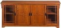 Craftsman Lowboy Sideboard Buffet Table W / Four Doors 72"w Dark Oak