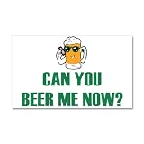 38.5 x24.5 Wall Vinyl Sticker Can You Beer Me Now Beer Mug