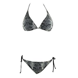 Buy PC14 2pc Bikini Set Grey Snake Print by Marina West