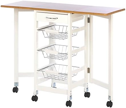Kitchen Cart With Extendable Table Surface-2pack