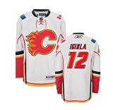 IGINLA #12 Calgary Flames RBK NHL Premier Hockey Jersey by Reebok (Custom Sewn with Authentic Tackle Twill)