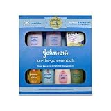 Johnson's On The Go Essentials Gift Set - Baby Products Travel Size & Airplane Carry On Ready