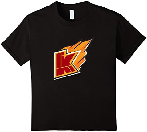 Kids Kwebbelkop Letter K T-Shirt 10 Black