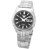 SEIKO5 (セイコー5) 腕時計 オートマチック メンズウォッチ ブラックダイアル シルバーステンレスベルト SNKG83K1の画像