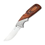 SOG Specialty Knives & Tools WD501L-CP Woodline Folding Knife with Straight Edge 3.75-Inch Steel Clip Point Blade and Wood Handle, Satin Finish