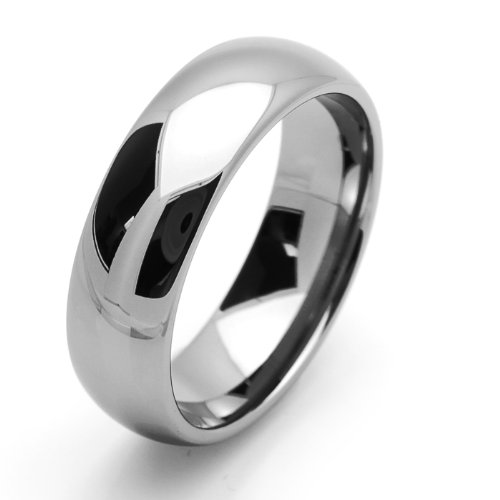 7MM Comfort Fit Tungsten Carbide Wedding Band Domed Classic Ring For Men & Women (5 to 15) Cobalt Free