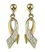 9ct Yellow Gold Ladies 7pt Diamond Fancy Earring Drops