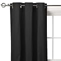 Casual Home Grommet Top Window Panel - Black