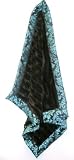 Brown Plush/Blue Champagne Trim - Couture Line Blanket
