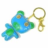 (�g���[�o�[�`)Tory Burch ���S�v���[�g�t���@�x�A�[�L�[�z���_�[ PEACOCK BLUEXBEAR GREEN ���s�A���i