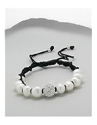 Polyester Fresh Water Pearl Bracelet In Sterling Silver