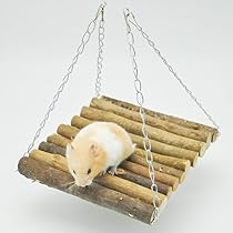 Niteangel Wooden Swing Toy, Hanging Bridge for Birds, Hamsters and Other Small Animals
