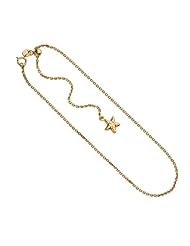 11" 14K Yellow Gold Cable Chain Adjustable Anklet w/ Spring Ring Clasp & Starfish Charm