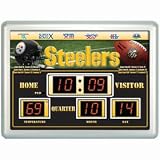 Pittsburgh Steelers Clock - 14"x19" Scoreboard