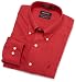 Nautica Men's Long Sleeve Button Down Oxford Shirt,Bright Red,16 34/35