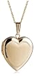 14k Yellow Gold Satin-Finish Heart Locket, 18"