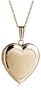 14k Yellow Gold Satin-Finish Heart Locket Necklace, 18"