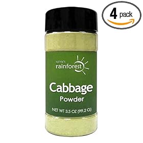 Sylvia's Rainforest Cabbage Powder, 3.5-Ounce Bottle (Pack of 4)