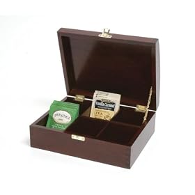 Lipper International 2186 Cherry Tea Box with 6 Compartments, Small by Lipper