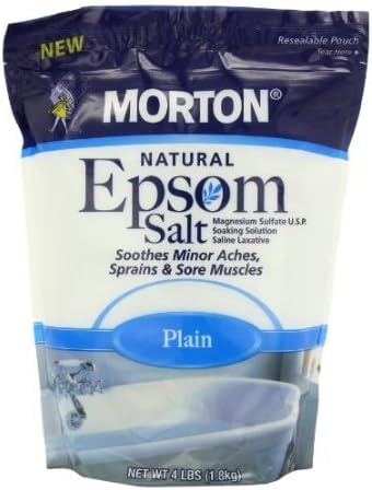 Morton Epsom Salt, Plain U.S.P., 4 Pound