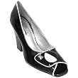 Glaze Peep Toe Pumps with Contrast Accents