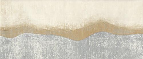 Wallpaper Border Abstract Southwest Stripe Metallic Silver Tan Cream