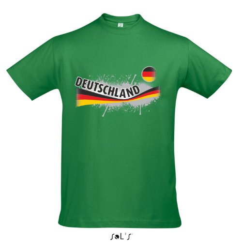 Fanshirt Herren DEUTSCHLAND, Germany Ländershirt EM / WM Trikot S-XXL , Kelly green , L
