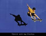 There Are No Limits: Skateboarder poster print,28 in. x 22 in.