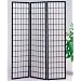 Room Divider Panel with Checker Design in Black Finish