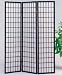 Room Divider Panel with Checker Design in Black Finish
