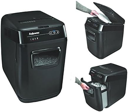 Fellowes AutoMax 130C Auto Feed Shredder - Cross Cut - 130 Per Pass - 8.50 gal Wastebin Capacity