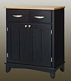 Natural Wood Top on Black Server by Home Styles - Black (5001-0041)